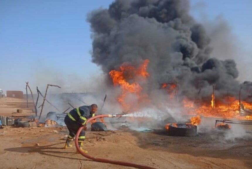 أرقين تنجو من خسائر أكبر بعد حريق الجازولين