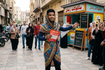 شاب سوداني بملابس نسائية